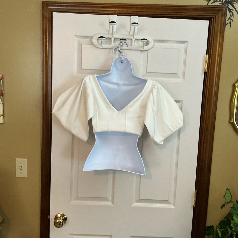 Zara  Puff Sleeve Crop Top - Picture 3 of 5